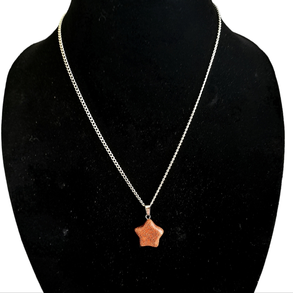 Brown Goldstone Necklace